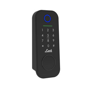 Link Smart Flexi Digital Biometric Rim Lock for Main Door (Mobile app with Wi-Fi, Black) COMBO