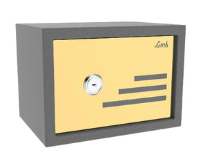 Link Smart Mini Mecano Safe Locker– Home & Office Security Safe with Computerized Wave Keys, 3 SS304 Locking Bolts, Golden Mirror-Finish Door 11 Litres (Grey & Gold)