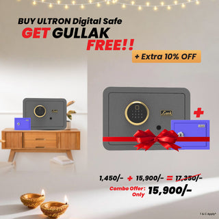 Link Smart Ultron Safe Locker for Home | Digital Lock |  Master & User PIN Code Access | Fingerprint Locker | + Free Gullak Safe + Additional Discount