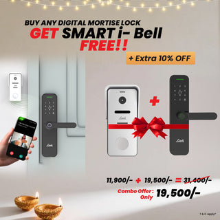 Link Smart Vitron Digital Biometric Door Lock (Mobile app with Wi-Fi, Black) + Free Smart i-Bell + Additional Discount