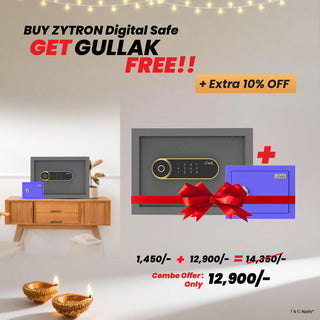 Link Smart Zytron Safe Locker for Home | Master & User PIN Code Access | Fingerprint Locker |  + Free Gullak Safe + Additional Discount