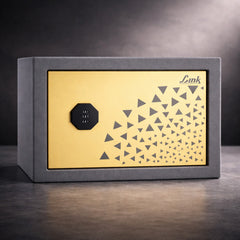 Link Smart Numero Safe Locker- Keyless & Battery | Free Combination Lock Safe with Strong SS 304 Locking Bolts, Laser-Cut Design, Premium Gold Mirror Finish – 11L Capacity (Approx)