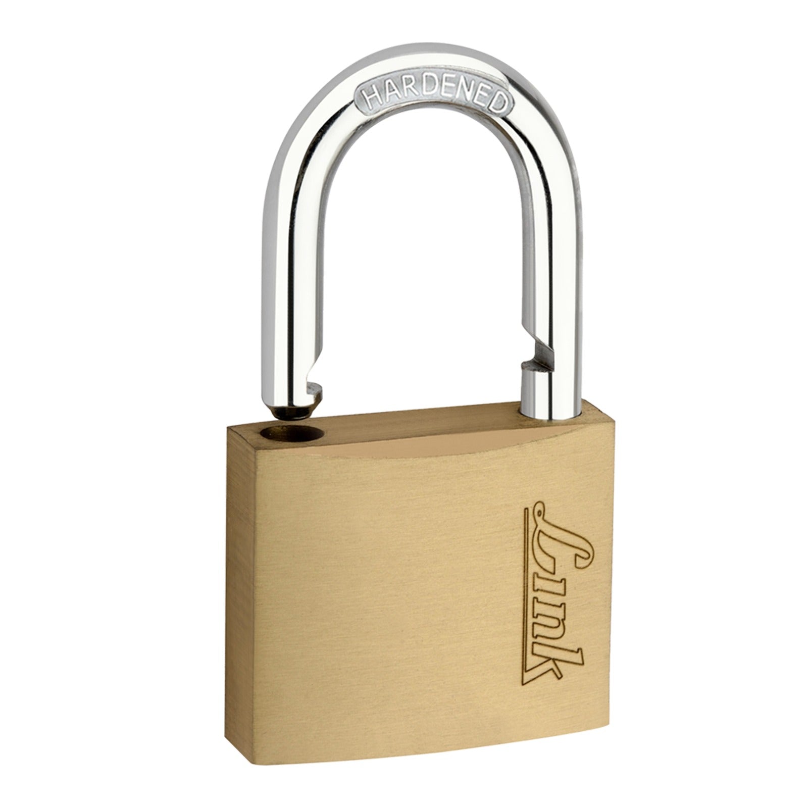 Link PT 60 MM Brass Padlock with Hardened Shackle and 3 Brass Key | 15 Years Warranty | Get Free Key Holder