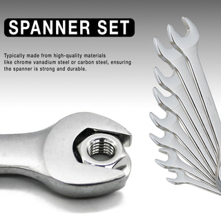 Prabal Tools Double Open Spanner 8 Pcs SET