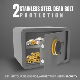 Link Smart Ultron Safe Locker for Home | 17 Litres | Digital Lock | Locker Safe For Home | Master & User PIN Code Access | Fingerprint Locker | Tijori Locker | Motorized locker | Automatic locking and unlocking | Grey COMBO