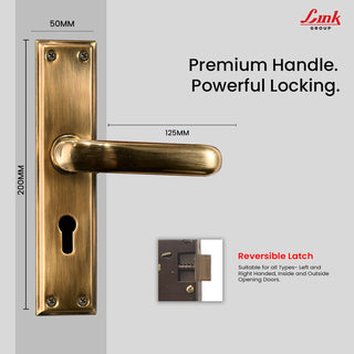 Link Curve KY 8" Plate Handle Set | Complete Set with ATQ Finish