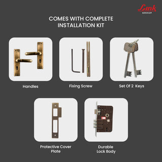 Link Curve KY 8" Plate Handle Set | Complete Set with ATQ Finish