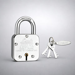 Link Atoot 65MM Padlock Pack of 1 | 1 Crore Key Combinations | Steel Body | Hardened Shackle | 9 Brass Lever | Made in India