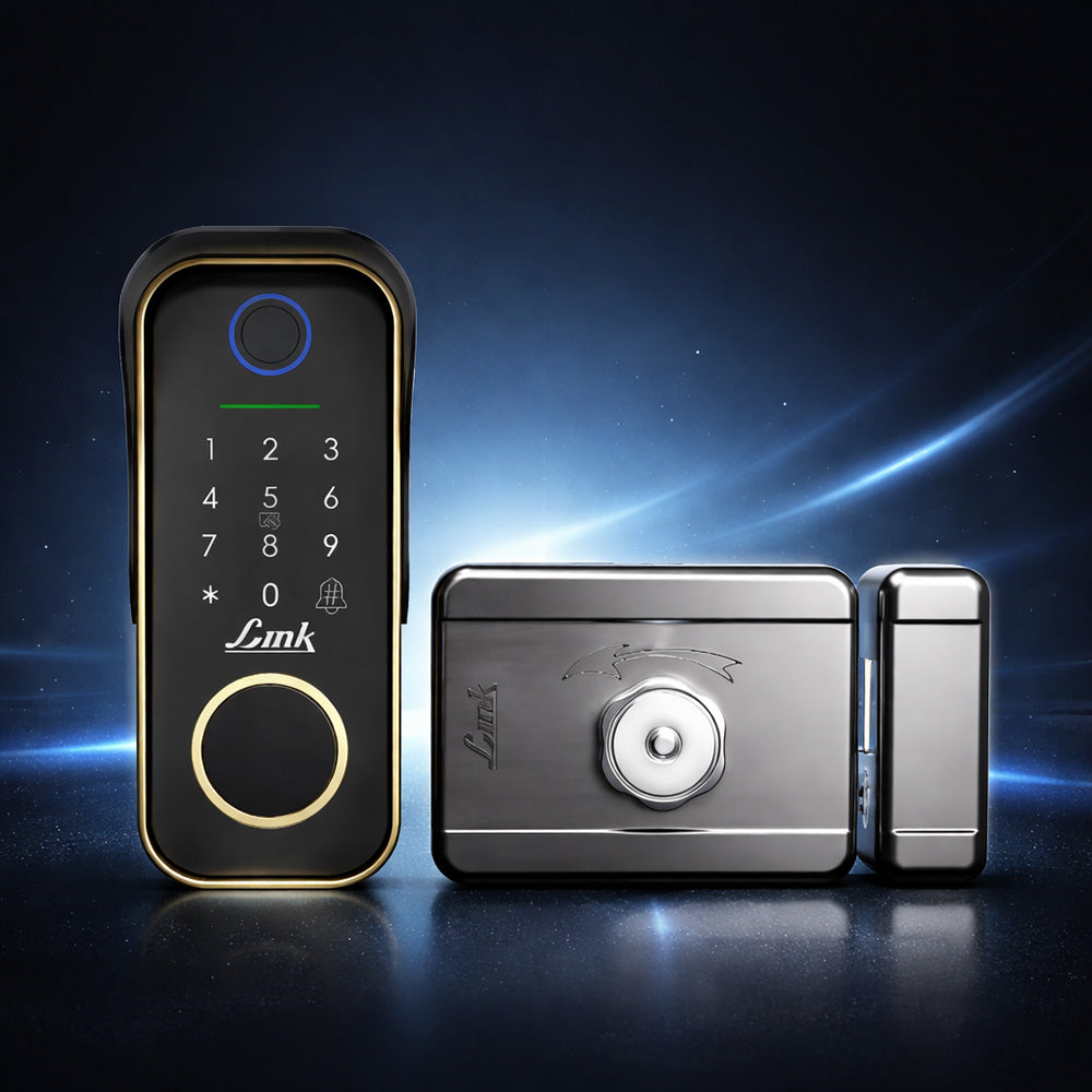 WiFi Smart Rim Lock Gold Keyless Door Lock | Linkcart