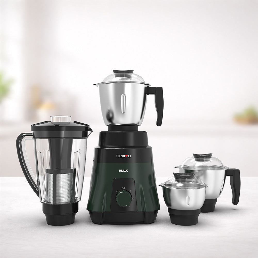 Mewto Hulk Mixer Grinder 900W HVDC Silent Motor, 4 Jar