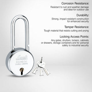 Link New Round BCP 50 MM Padlock- LS (Pack of 1)