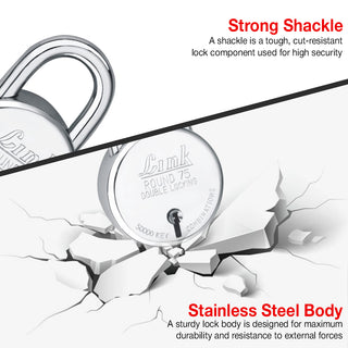 Link New Round BCP 75 MM Padlock