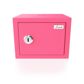 Link Smart Gullak Safe Locker for Home | 2 Litres | Digital Lock | key Access | Mechanical Locker | Tijori Locker | Pretty Pink Colour
