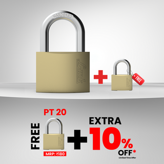 Link PT 60 MM Brass Padlock with Hardened Shackle and 3 Brass Key | 15 Years Warranty | + Free PT 20 MM + Additional Discount
