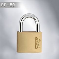 Link PT 50 MM Brass Padlock with Hardened Shackle and 3 Brass Key | 15 Years Warranty