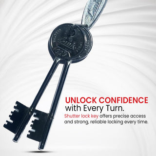 Link Mild Steel Universal Shutter Lock for Both Side Locking System – 3500 Key Combinations, 1 Lock & 2 Keys