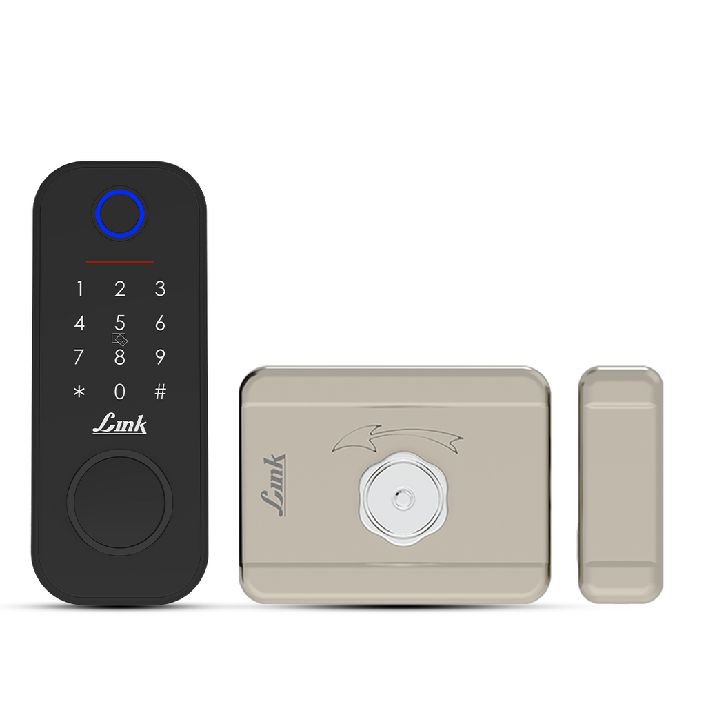 Link Smart Flexi Digital Biometric Rim Lock for Main Door (Mobile app